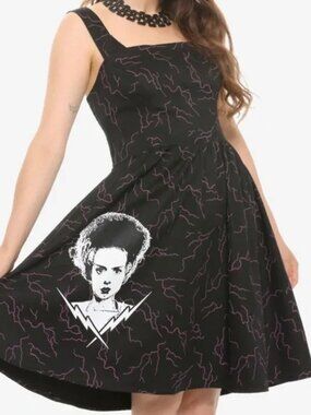NWT! Size 5-26/28 Universal Monsters Bride Of Frankenstein Retro Dress! Horror!